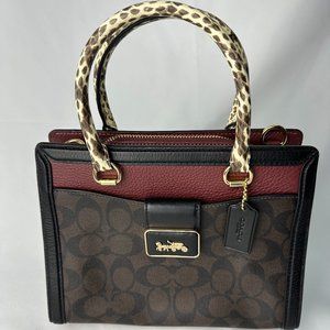 Coach Grace Carryall Leather Bag Purse in Signature Canvas